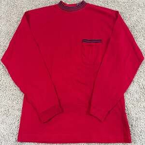 Vintage Gap USA Long Sleeve Pocket Shirt Mens Medium Red 90s Made USA EUC